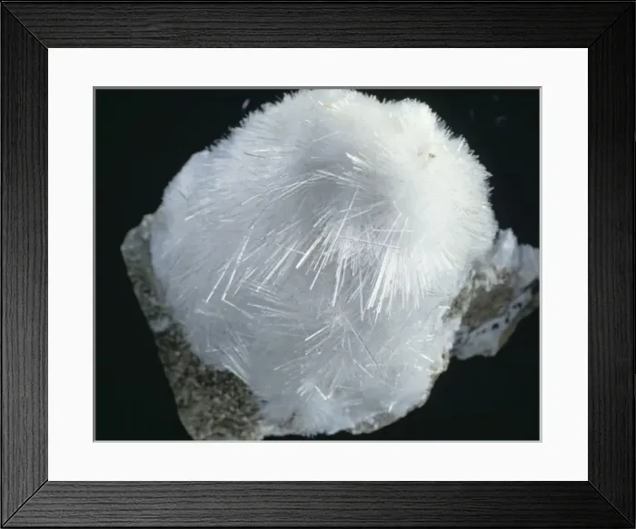 Framed Print : Mesolite is comprised of (hydrated sodium calcium aluminum silicate) Framed Print : Mesolite is comprised of (hydrated sodium calcium aluminum silicate)