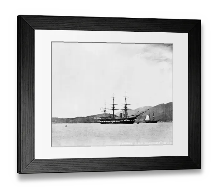 Framed Print : H. M.s Challenger at St. Thomas, West Indies Framed Print : H. M.s Challenger at St. Thomas, West Indies