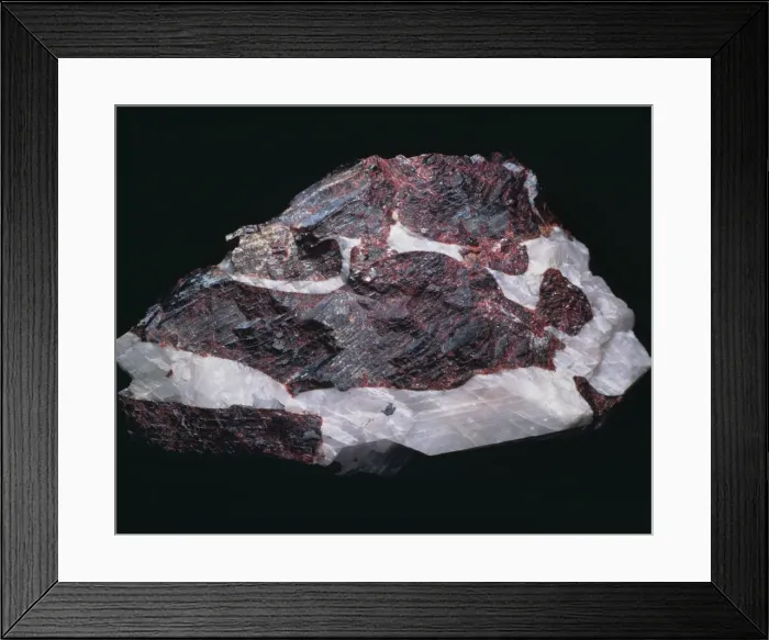 Framed Print : Zincite comprises of (zinc oxide). It is an important ore of zinc, Framed Print : Zincite comprises of (zinc oxide). It is an important ore of zinc,