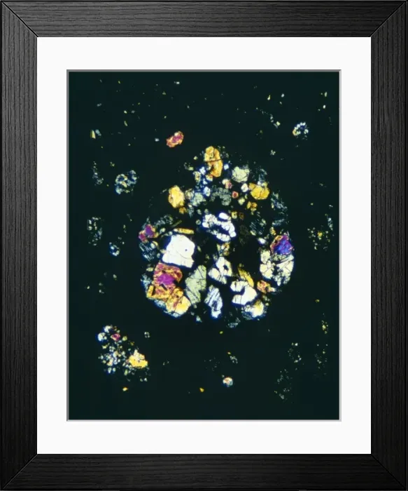 Framed Print : Cold Bokkeveld meteorite photomicrograph Framed Print : Cold Bokkeveld meteorite photomicrograph