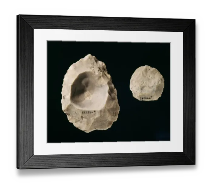 Framed Print : Hand-axe. Flint hand-axe of Acheulian culture Framed Print : Hand-axe. Flint hand-axe of Acheulian culture