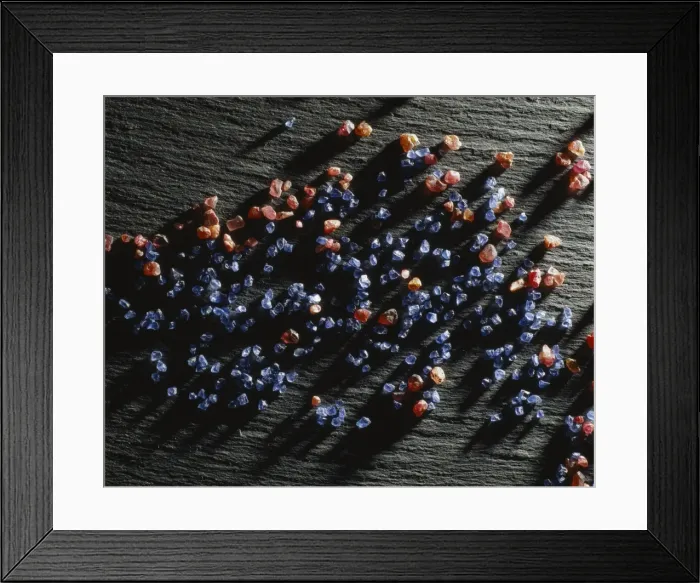 Framed Print : Ruby and sapphire gravel Framed Print : Ruby and sapphire gravel
