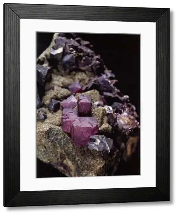 Framed Print : Fluorite. A specimen of the mineral fluorite (Calcium Fluoride), Framed Print : Fluorite. A specimen of the mineral fluorite (Calcium Fluoride),