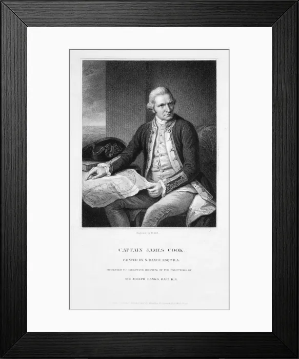 Framed Print : Captain James Cook (1728-1779) Framed Print : Captain James Cook (1728-1779)