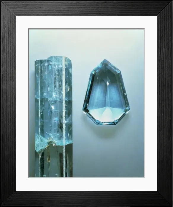 Framed Print : Beryl, variety aquamarine Framed Print : Beryl, variety aquamarine