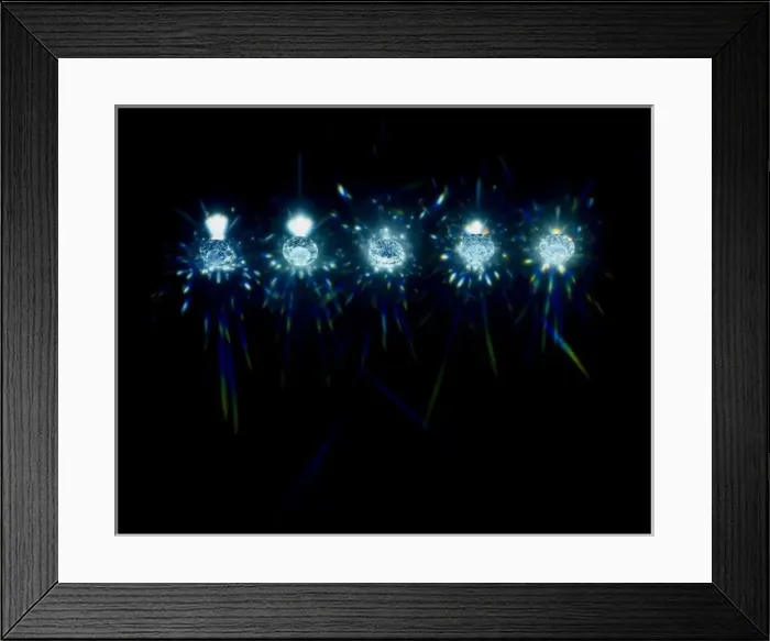 Framed Print : Diamond and simulants Framed Print : Diamond and simulants