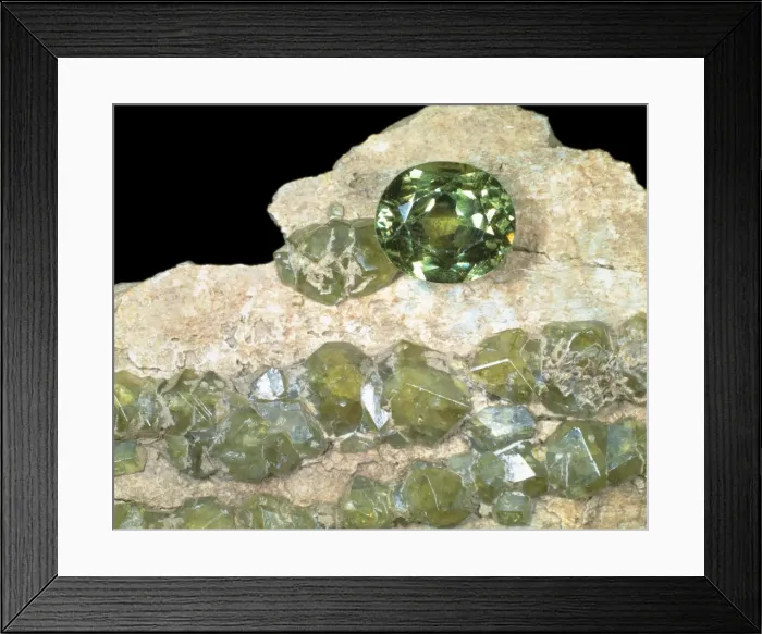 Framed Print : Andradite is variety dementoid, garnet and comprises of (calcium iron silicate) Framed Print : Andradite is variety dementoid, garnet and comprises of (calcium iron silicate)