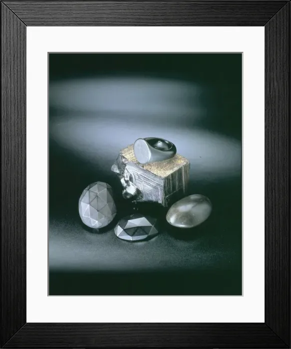Framed Print : Jet ornament is similar to amber in texture and to coal in appearance Framed Print : Jet ornament is similar to amber in texture and to coal in appearance