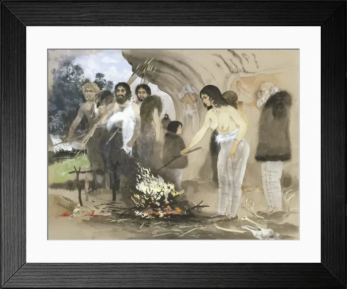 Framed Print : Homo sapiens, Cro-Magnon Man Framed Print : Homo sapiens, Cro-Magnon Man