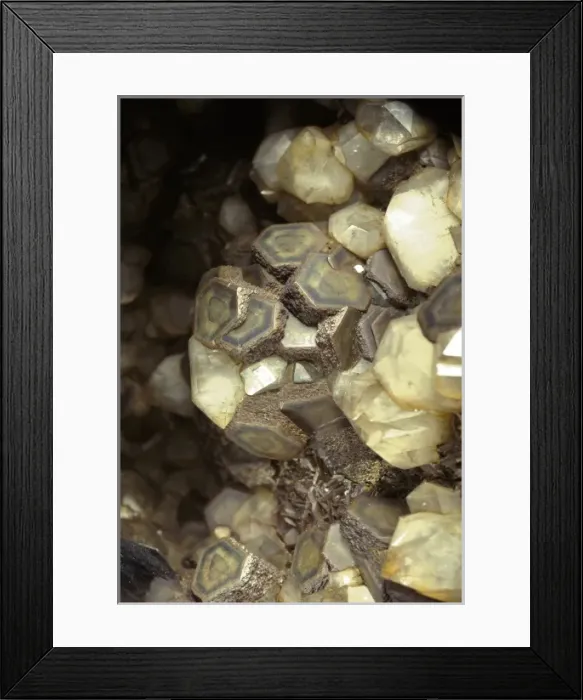 Framed Print : Siderite comprises of (iron carbonate) and is roughly the equivalent of Framed Print : Siderite comprises of (iron carbonate) and is roughly the equivalent of