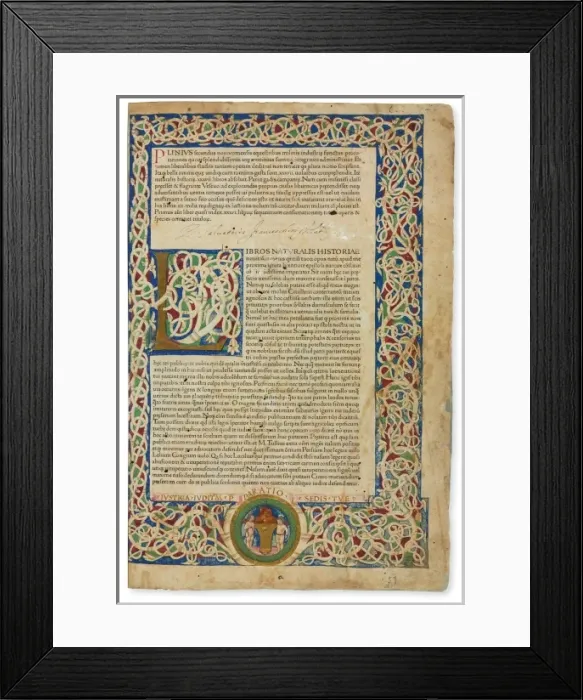 Framed Print : Historia Naturalis Title Page Framed Print : Historia Naturalis Title Page