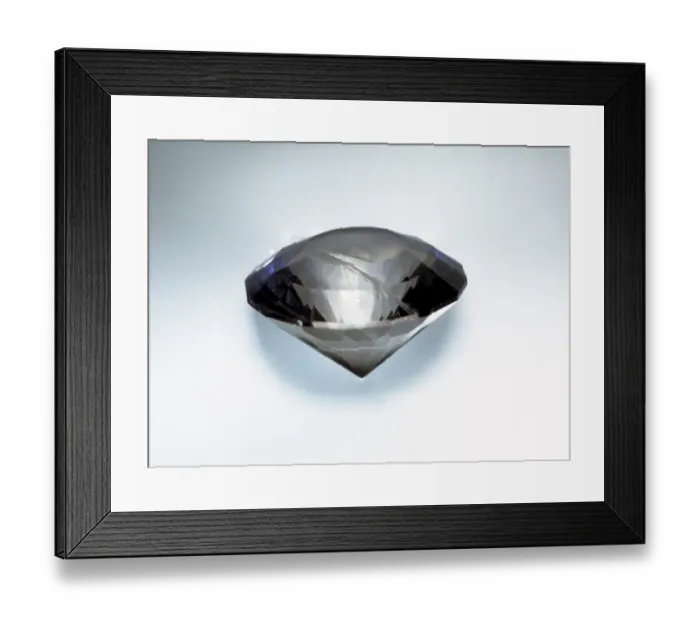 Framed Print : Pleochroism in an iolite cut stone Framed Print : Pleochroism in an iolite cut stone