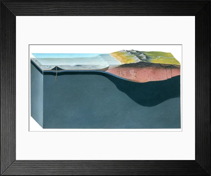 Framed Print : Section through the Earths crust Framed Print : Section through the Earths crust