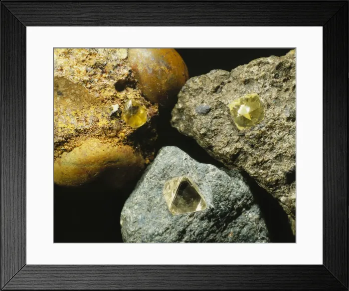 Framed Print : Diamond crystals Framed Print : Diamond crystals