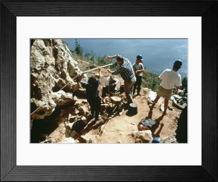 Framed Print : Neanderthal excavation, 1998 Framed Print : Neanderthal excavation, 1998