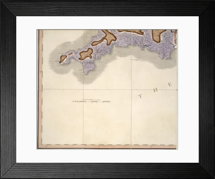 Framed Print : William Smiths Geological Map