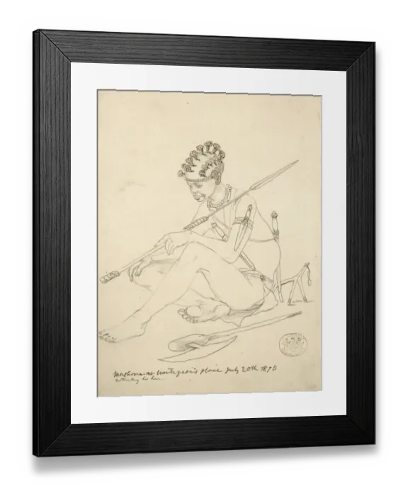 Framed Print : Mashona at Umtigesis place July 1870 Framed Print : Mashona at Umtigesis place July 1870