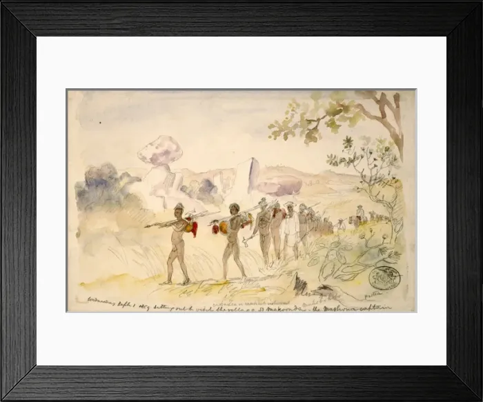Framed Print : Setting out to visit village of Makoonda Framed Print : Setting out to visit village of Makoonda