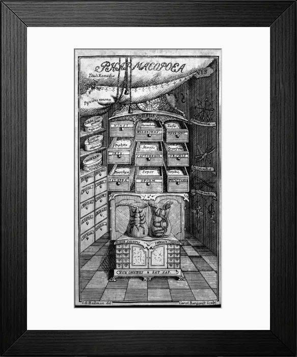 Framed Print : Pharmacopoea cabinet Framed Print : Pharmacopoea cabinet