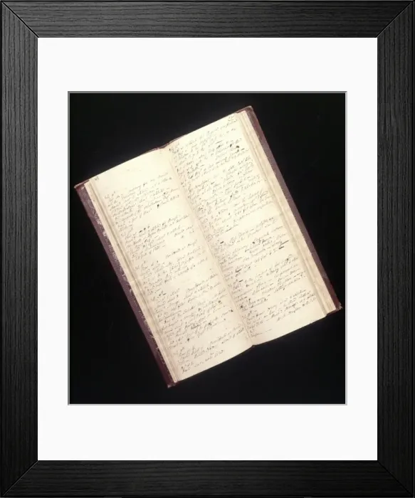 Framed Print : Robert Browns diary Framed Print : Robert Browns diary