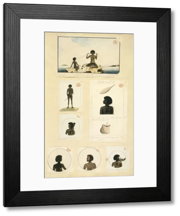 Framed Print : Australian Aborigine portraits Framed Print : Australian Aborigine portraits