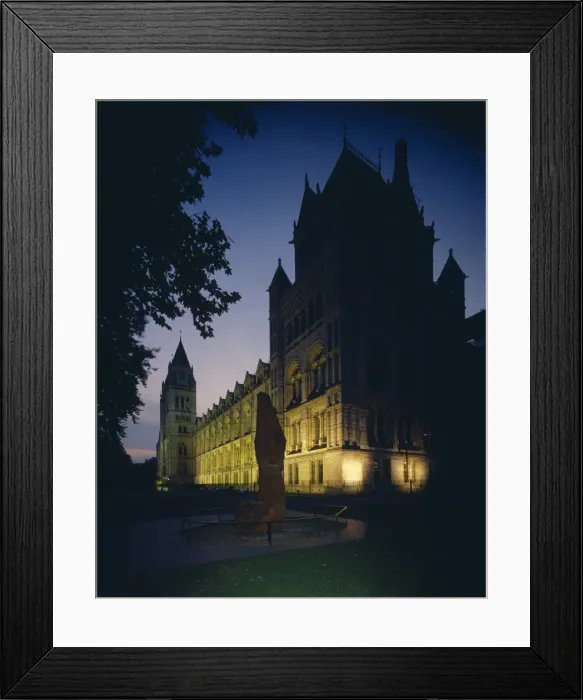 Framed Print : Floodlit view of the Waterhouse Building Framed Print : Floodlit view of the Waterhouse Building