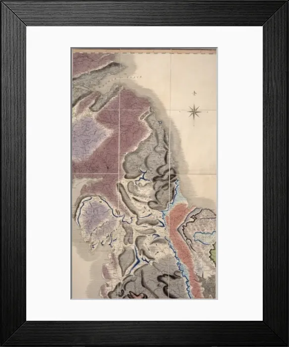 Framed Print : William Smiths Geological Map Framed Print : William Smiths Geological Map