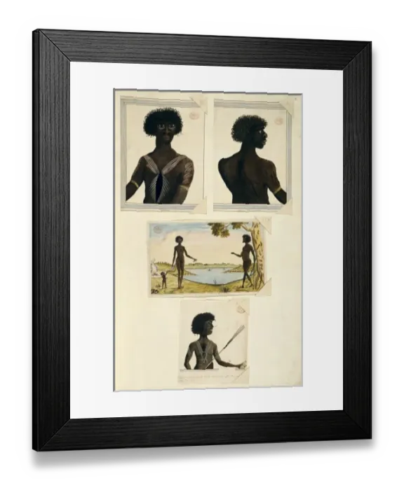 Framed Print : Watling Collection 58-61: Natives of New South Wales, Austra Framed Print : Watling Collection 58-61: Natives of New South Wales, Austra