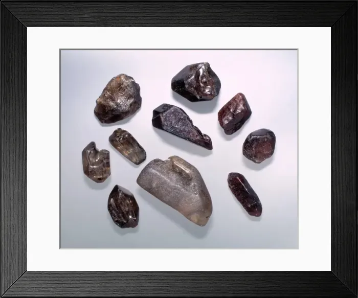 Framed Print : Zircon is the birthstone of December. It comprises of Framed Print : Zircon is the birthstone of December. It comprises of