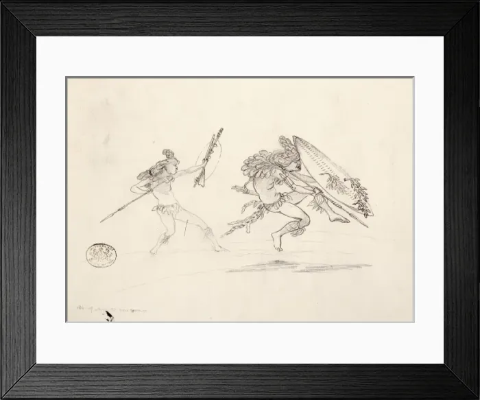 Framed Print : Warriors dancing Framed Print : Warriors dancing