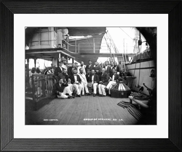 Framed Print : Group of Officers and Scientist on board Challenger Framed Print : Group of Officers and Scientist on board Challenger