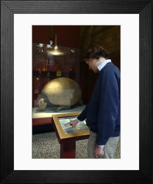 Framed Print : Touch-screen display in the Central Hall Framed Print : Touch-screen display in the Central Hall