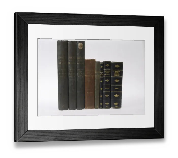 Framed Print : Darwin first editions Framed Print : Darwin first editions