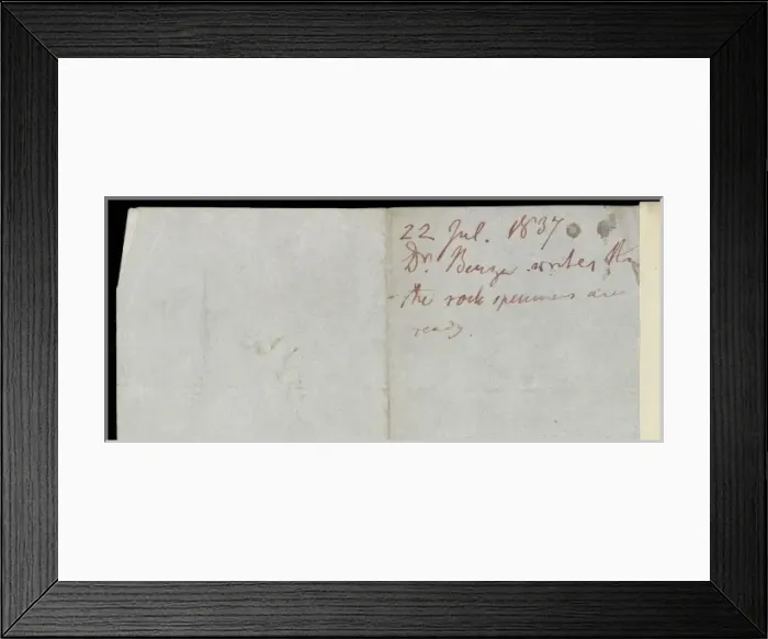 Framed Print : Letter from Dr Benza to Charles Konig, 1837 Framed Print : Letter from Dr Benza to Charles Konig, 1837