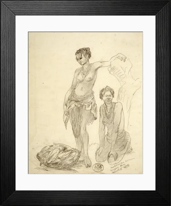 Framed Print : Makalaka women Mangwe River March 1870 Framed Print : Makalaka women Mangwe River March 1870