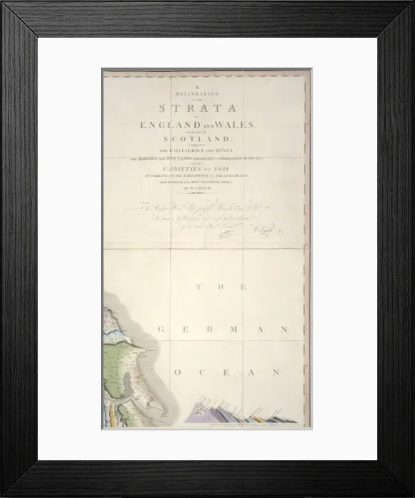 Framed Print : William Smiths Geological Map Framed Print : William Smiths Geological Map