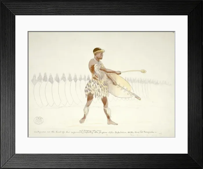 Framed Print : Umtigaan at the head of his regiment Framed Print : Umtigaan at the head of his regiment