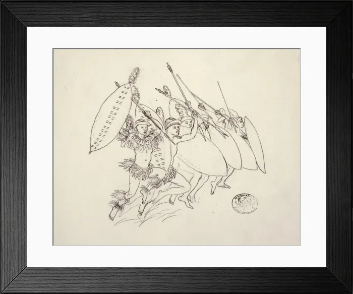 Framed Print : Warriors dancing, 1870 Framed Print : Warriors dancing, 1870