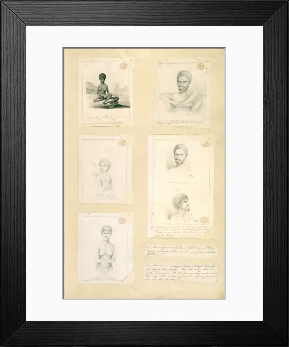 Framed Print : Drawings 32-36 from the Watling Collection Framed Print : Drawings 32-36 from the Watling Collection