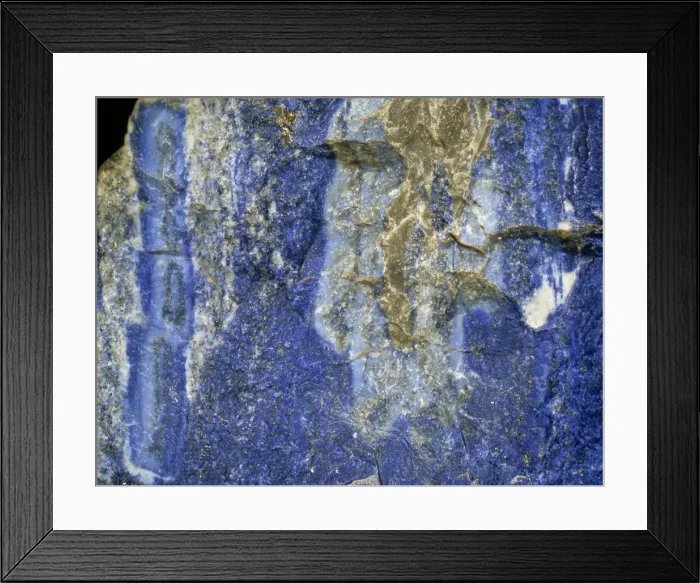 Framed Print : Lazurite comprises of (sodium calcium aluminum silicate sulphur sulphate) Framed Print : Lazurite comprises of (sodium calcium aluminum silicate sulphur sulphate)
