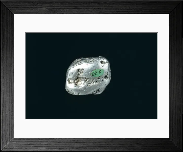 Framed Print : Platinum (Pt) is an elemental and very precious metal Framed Print : Platinum (Pt) is an elemental and very precious metal