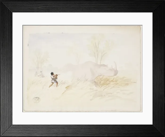 Framed Print : Ceratotherium simum, white rhinoceros Framed Print : Ceratotherium simum, white rhinoceros