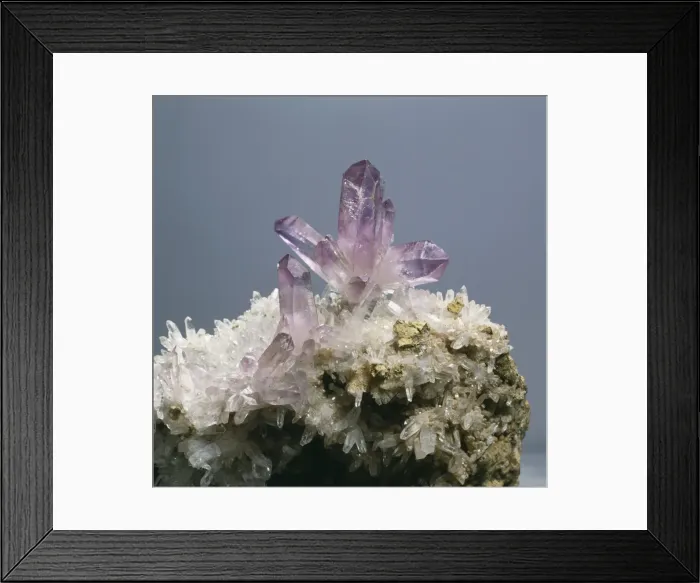 Framed Print : Amethyst crystals Framed Print : Amethyst crystals