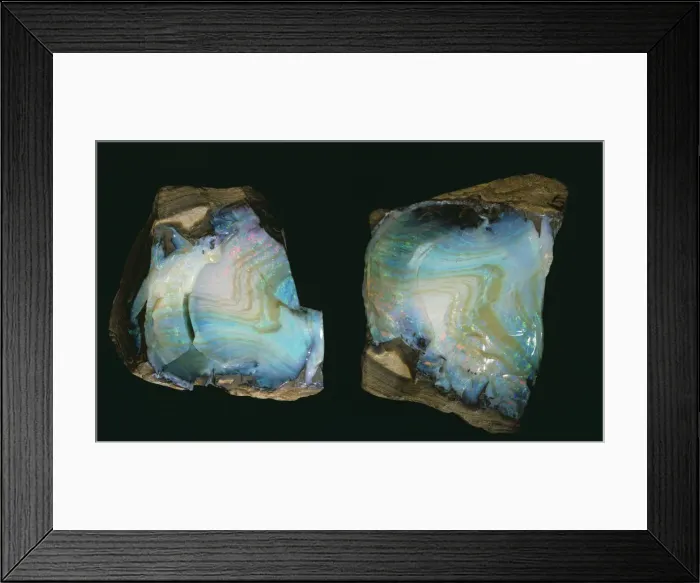 Framed Print : Opals are not truely crystalline and are therefore mineraloids Framed Print : Opals are not truely crystalline and are therefore mineraloids