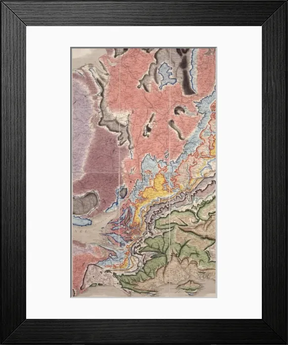 Framed Print : William Smiths Geological Map Framed Print : William Smiths Geological Map