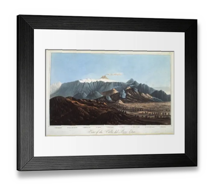 Framed Print : Bove Valley, nr Mount Etna, Sicily Framed Print : Bove Valley, nr Mount Etna, Sicily