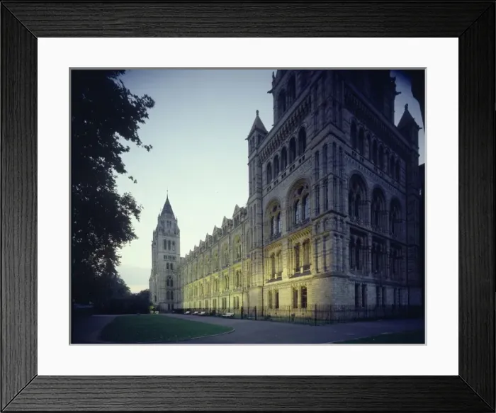 Framed Print : Floodlit view of the Waterhouse Building Framed Print : Floodlit view of the Waterhouse Building