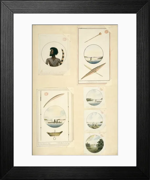 Framed Print : Watling Collection 69-74: Portrait, tools and landscape Framed Print : Watling Collection 69-74: Portrait, tools and landscape