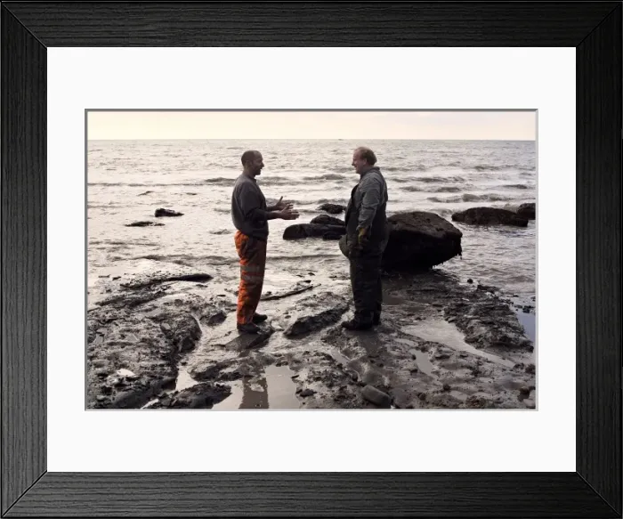 Framed Print : Excavating at Charmouth Framed Print : Excavating at Charmouth