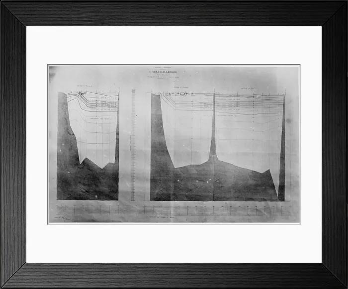 Framed Print : Chart of oceanic section, Halifax, Bermuda Framed Print : Chart of oceanic section, Halifax, Bermuda